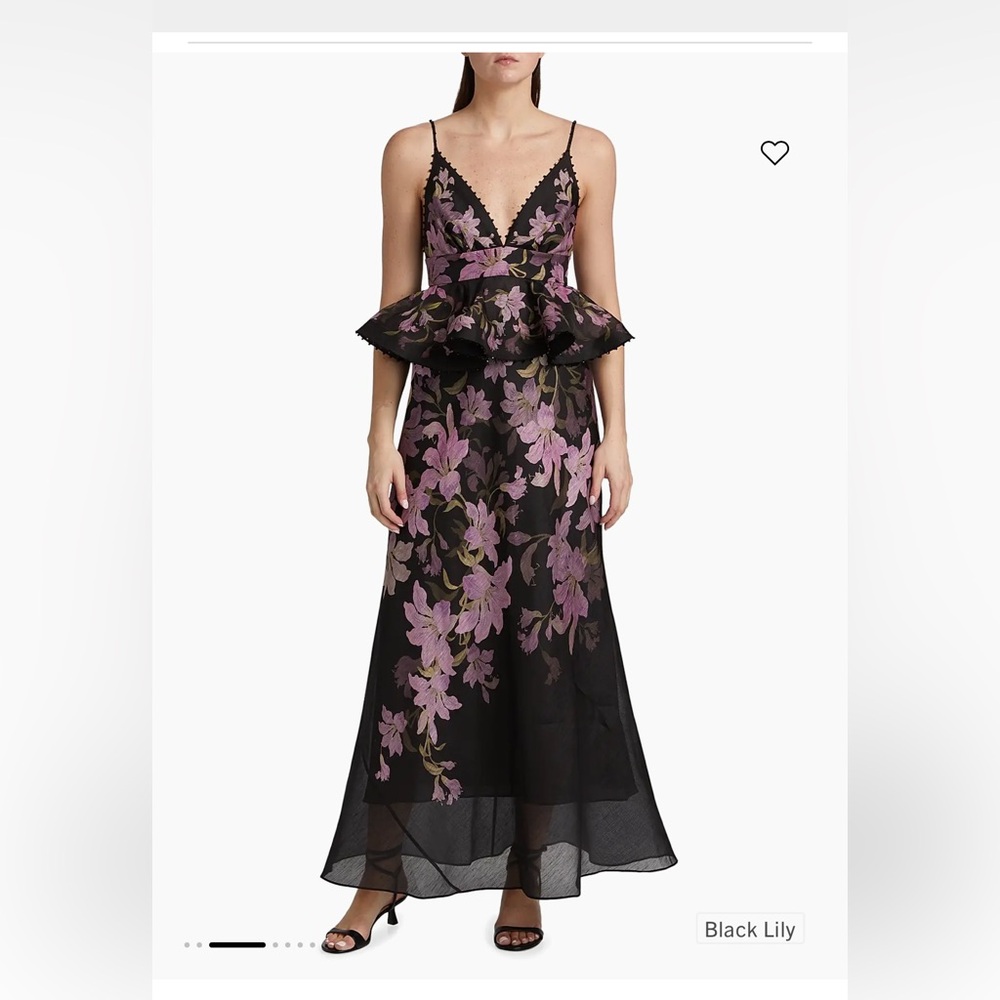 Zimmermann Dawning Peplum Slip Gown